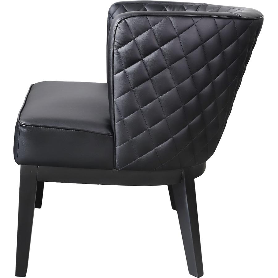 Boss Ava Accent Chair - Black Seat Color - Plush Seat Material - Black Back Color - Four-legged Base - 1 Each. Picture 8
