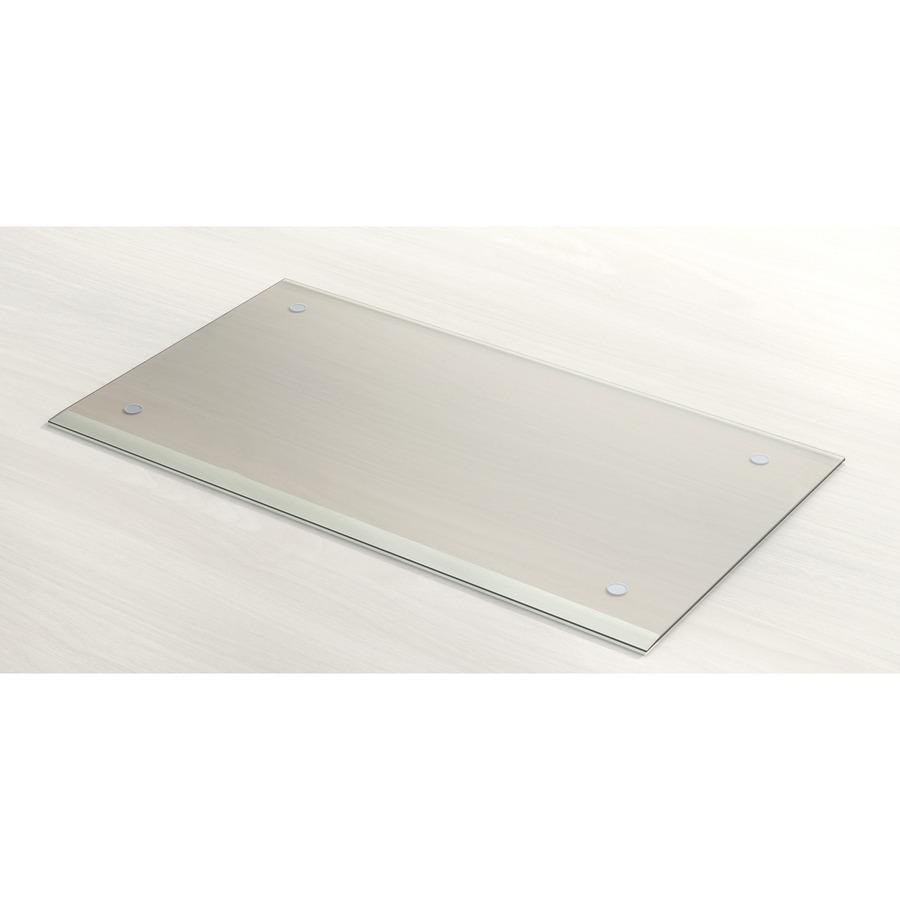 Lorell Desk Pad - Rectangular - 36" Width - Rubber - Clear. Picture 4