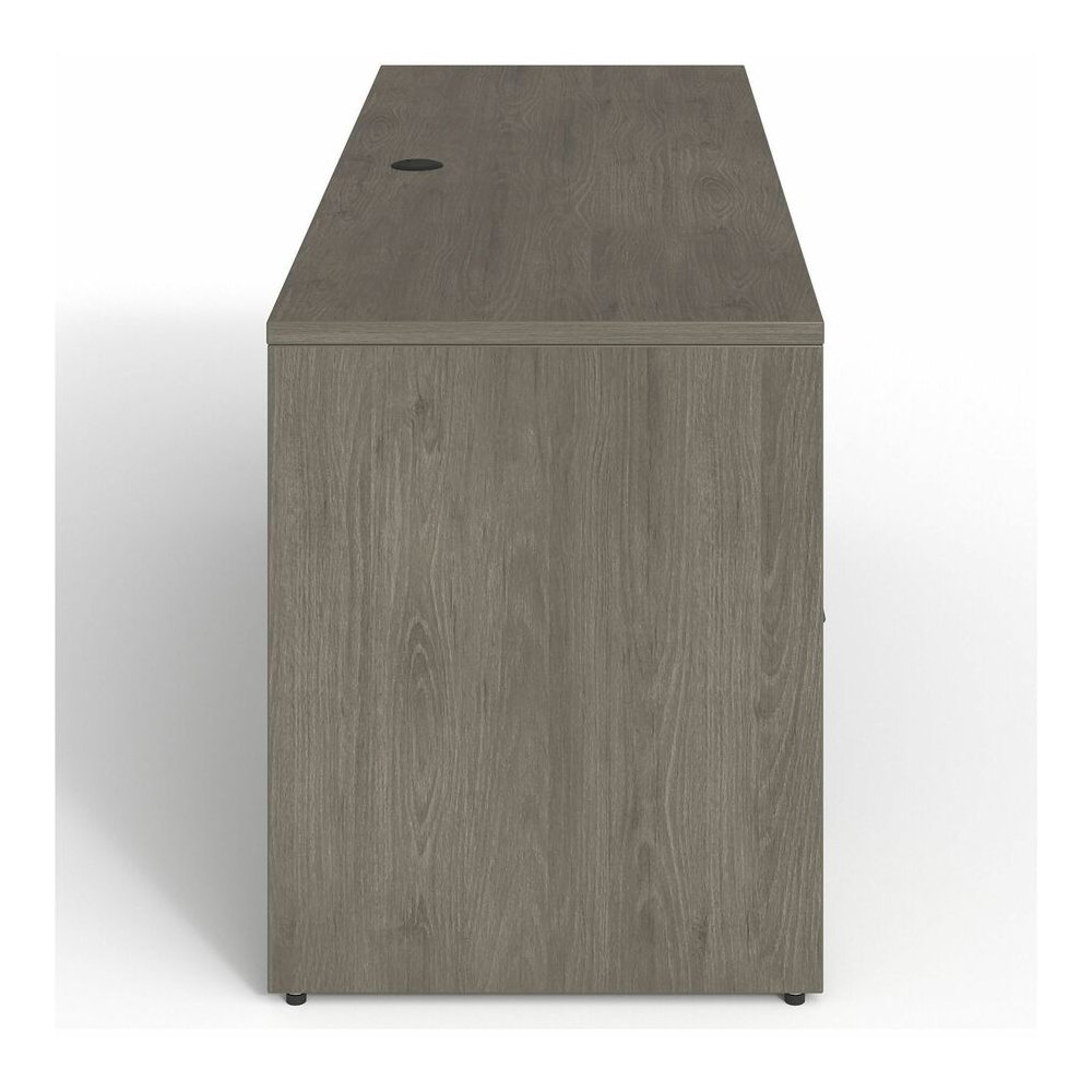 Lorell Prominence 2.0 Left-Pedestal Credenza - Rectangle - 29" Height x 66" Width x 24" Depth, 1" Thickness Top - Total Drawer(s): 2 - Single Pedestal on Left Side - Band Edge - Material: Particleboar. Picture 5