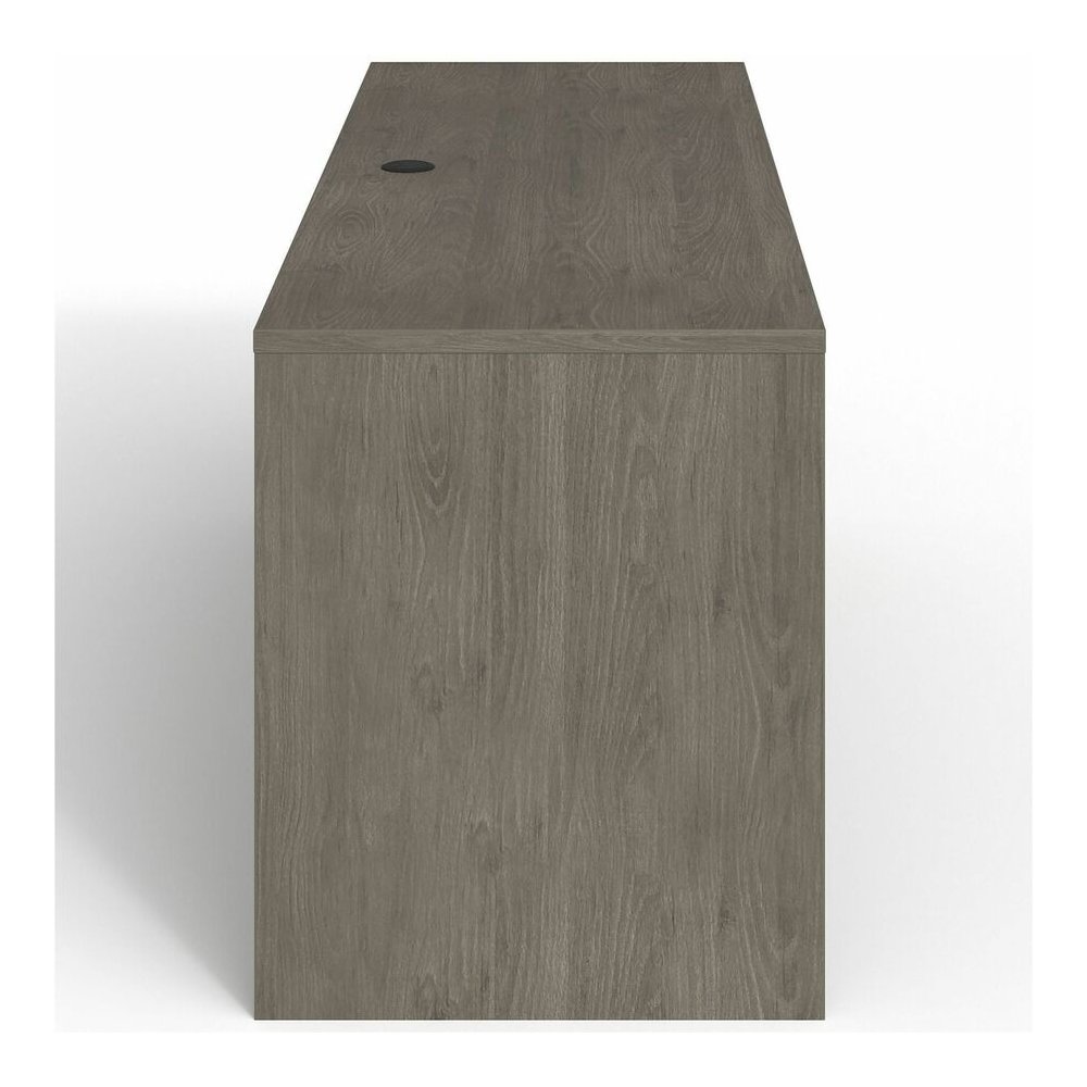 Lorell Prominence 2.0 Right-Pedestal Credenza - Rectangle - 29" Height x 66" Width x 24" Depth, 1" Thickness Top - Total Drawer(s): 2 - Single Pedestal on Right Side - Band Edge - Material: Particlebo. Picture 3