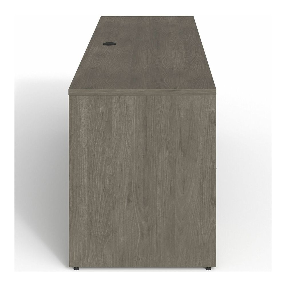 Lorell Prominence 2.0 Left-Pedestal Credenza - Rectangle - 29" Height x 72" Width x 24" Depth, 1" Thickness Top - Total Drawer(s): 2 - Single Pedestal on Left Side - Band Edge - Material: Particleboar. Picture 3