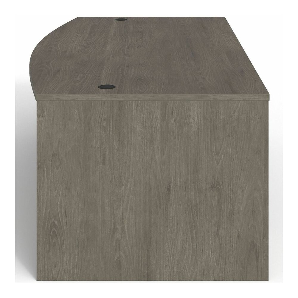 Lorell Prominence 2.0 Bowfront Double-Pedestal Desk - Rectangle - 29" Height x 72" Width x 42" Depth, 1" Thickness Top - Total Drawer(s): 5 - Double Pedestal on Left/Right Side - Band Edge - Material:. Picture 5