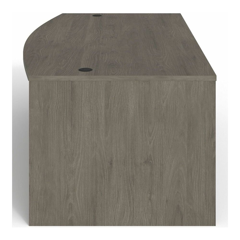 Lorell Prominence 2.0 Bowfront Right-Pedestal Desk - Rectangle - 29" Height x 72" Width x 42" Depth, 1" Thickness Top - Total Drawer(s): 3 - Double Pedestal on Right Side - Band Edge - Material: Parti. Picture 5