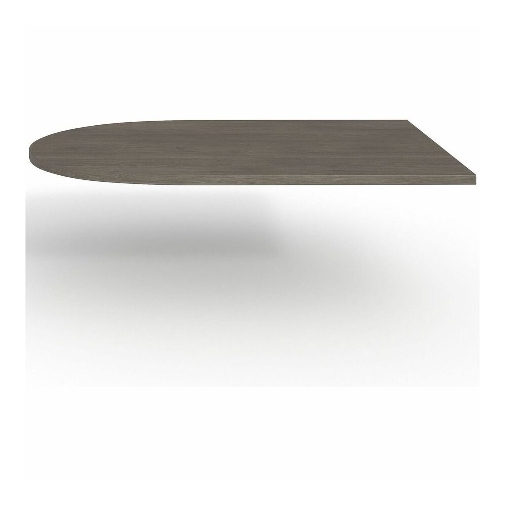 Lorell Prominence 2.0 Half-Racetrack Conference Tabletop - Half Racetrack - 72" Width x 48" Depth x 1.5" Thickness - Band Edge - Material: Particleboard - Finish: Laminate, Gray Elm - Grommet, Cable M. Picture 5