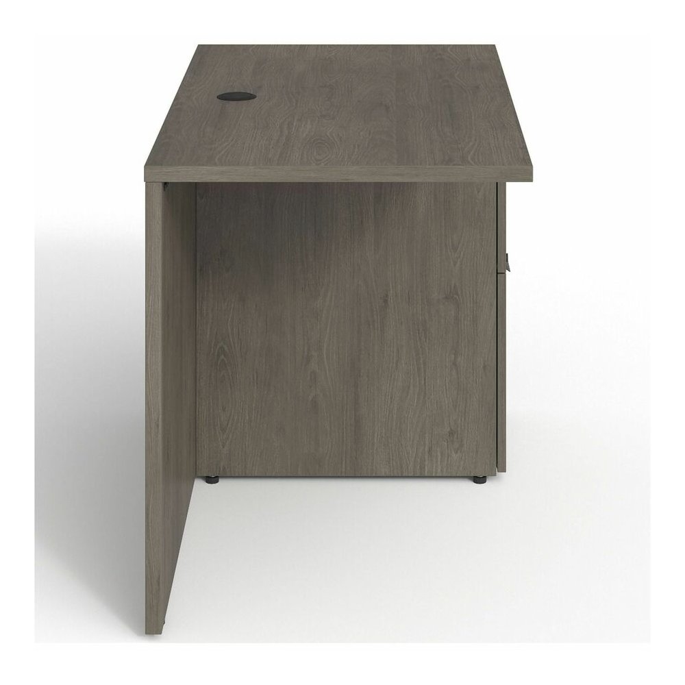Lorell Prominence 2.0 Right Return - Rectangle - 29" Height x 42" Width x 24" Depth, 1" Thickness Top - Total Drawer(s): 2 - Band Edge - Material: Particleboard - Finish: Gray Elm, Thermofused Melamin. Picture 6