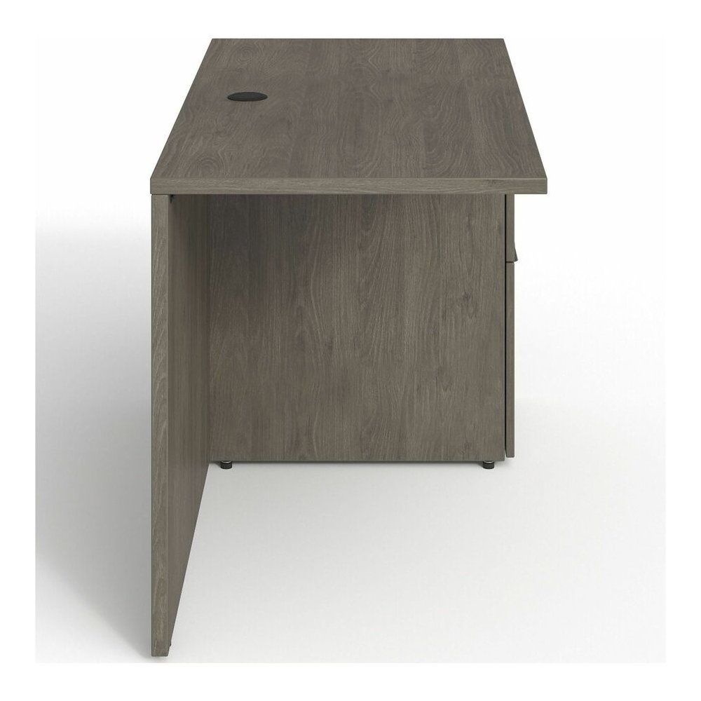 Lorell Prominence 2.0 Right Return - Rectangle - 29" Height x 48" Width x 24" Depth, 1" Thickness Top - Total Drawer(s): 2Right Side - Material: Particleboard, Thermofused Melamine (TFM) - Finish: Gra. Picture 6