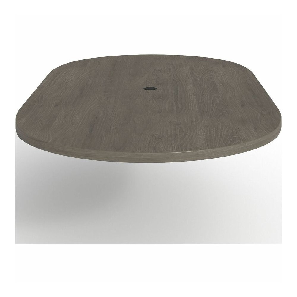 Lorell Prominence 2.0 Racetrack Conference Tabletop - Oval - 96" Width x 48" Depth, x 1.5" Thickness Top - Material: Particleboard - Finish: Gray - Laminated, Durable, Mar Resistant, Burn Resistant, I. Picture 5