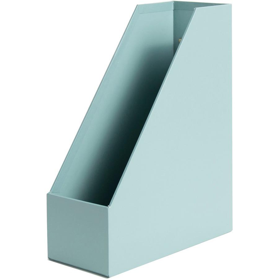 U Brands 4-Piece Desk Organization Set - Desktop - Paper Wrapped - Teal - Chipboard, Paper - 1 Each. Picture 3