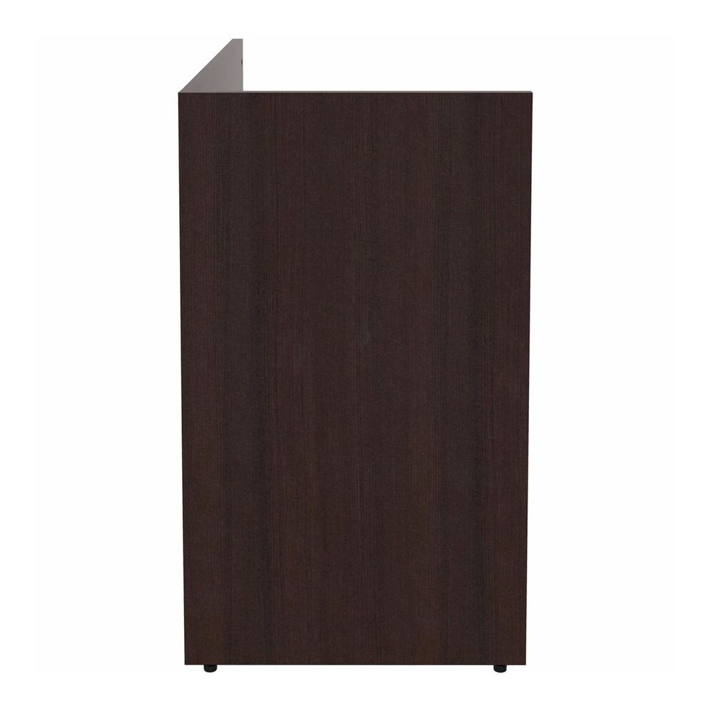 Lorell Essentials Series Reception Return - 41.5" Height x 42" Width x 24" Depth - Material: Laminate - Finish: Espresso - 1 Each. Picture 5