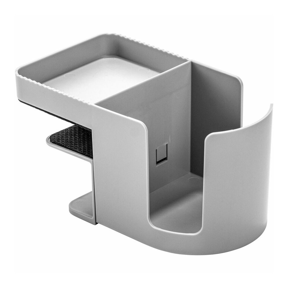 Deflecto Standing Desk Cup Holder - 3.54" Height x 3.94" Width x 7.04" Depth - Cup Holder, Durable, Spill Resistant, Portable, Spring Loaded - Gray - Acrylonitrile Butadiene Styrene (ABS) - 1 Each. Picture 7
