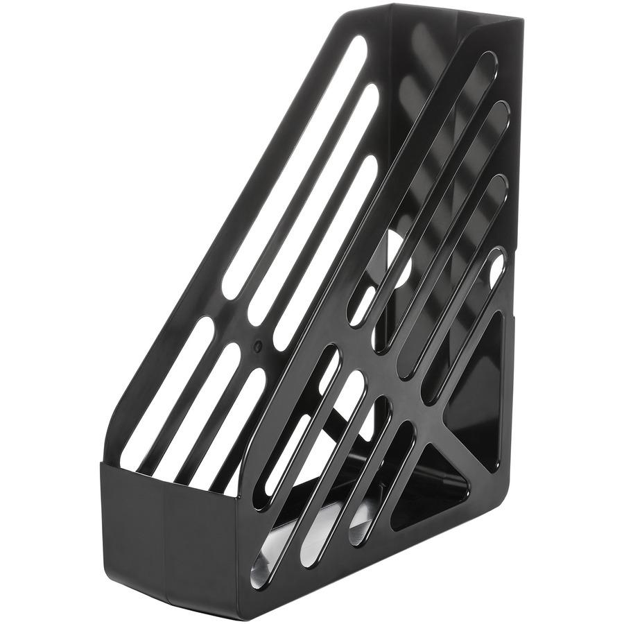 Deflecto AntiMicrobial Jumbo Magazine File - Black - Polystyrene. Picture 6