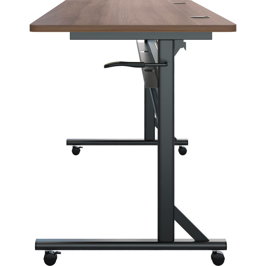 Lorell Shift 2.0 Flip and Nesting Mobile Table - Laminated Rectangle Top - 198 lb Capacity - 72" Table Top Length x 24" Table Top Width x 1" Table Top Thickness - 29.50" Height - Assembly Required - W. Picture 8