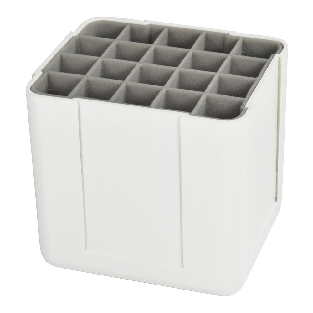 Deflecto Interlocking Marker Organizer - 4.30" Height x 4.40" Width x 3.40" Depth - Desktop - Portable, Stackable - White - Acrylonitrile Butadiene Styrene (ABS) - 1 Each. Picture 6