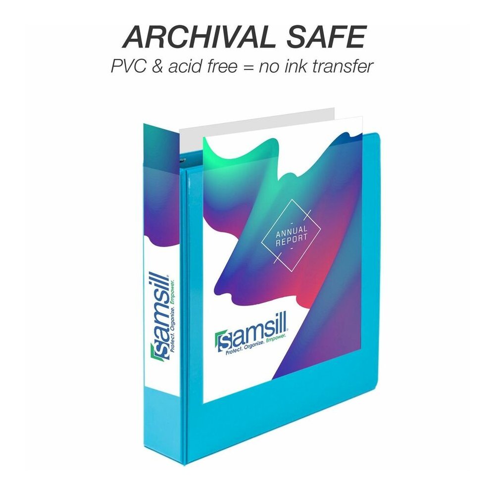 Samsill Durable View Binders - 2" Binder Capacity - Letter - 8 1/2" x 11" Sheet Size - 475 Sheet Capacity - 3 Ring - Fastener: D-Ring - Pocket: 2, Internal - Polypropylene, Chipboard - Assorted - Dura. Picture 4