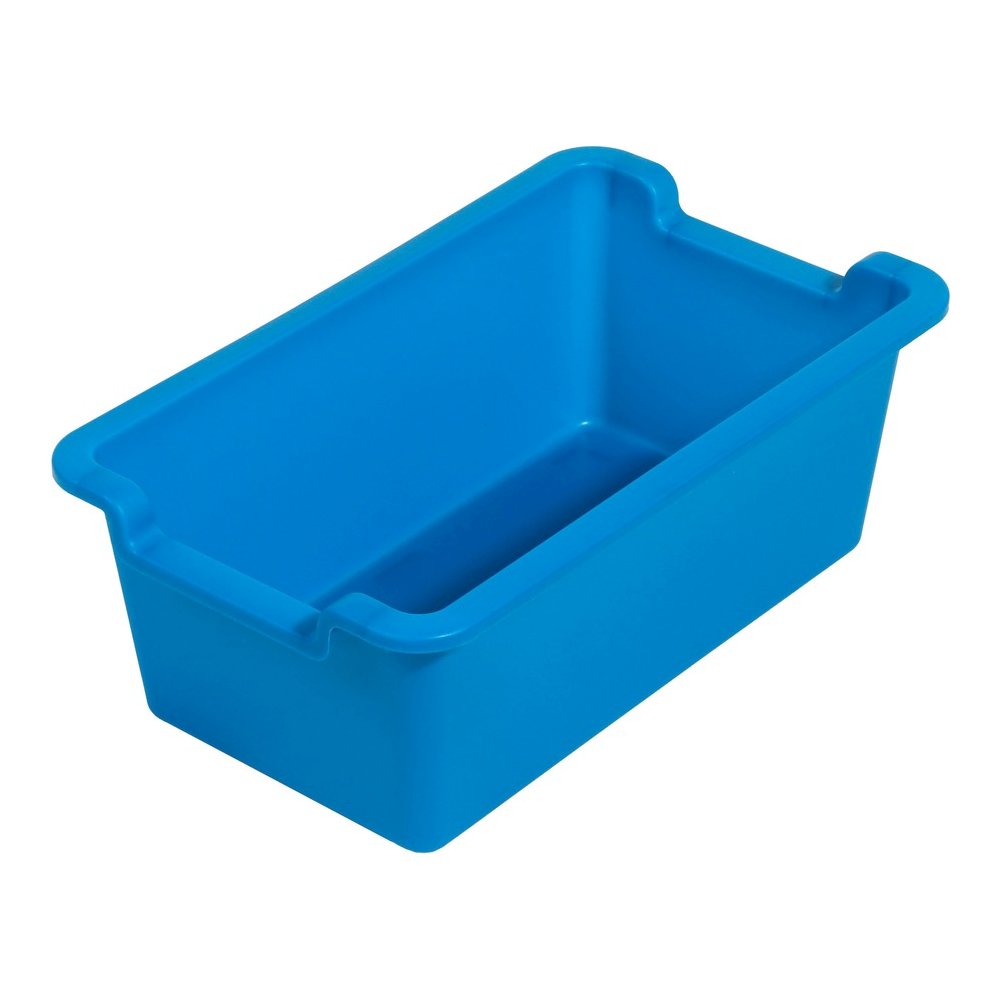 Deflecto Antimicrobial Rectangular Storage Bin - 5.06" Height x 13.24" Width x 8.05" Depth - Antimicrobial, Lightweight, Mold Resistant, Mildew Resistant, Handle, Portable, Stackable - Blue - Polyprop. Picture 5