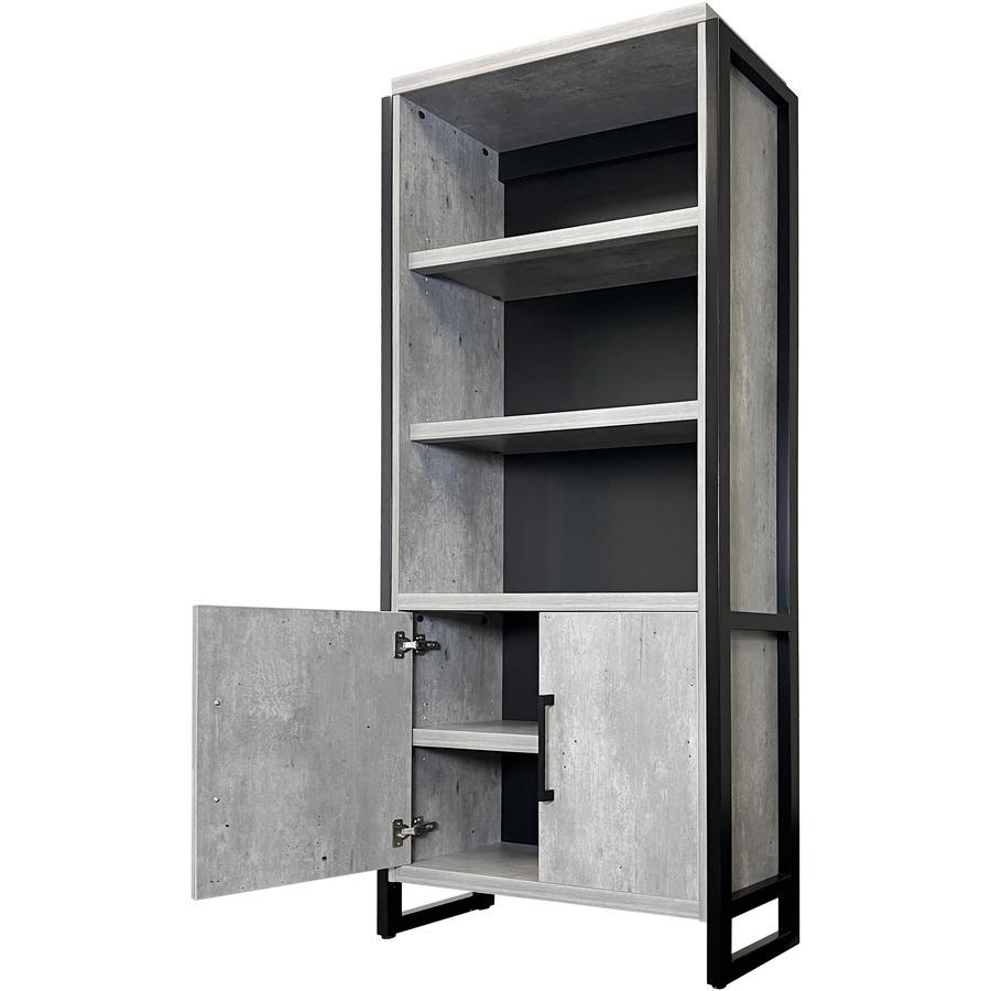 Mason Wood Laminate Bookcase With Doors. Picture 2