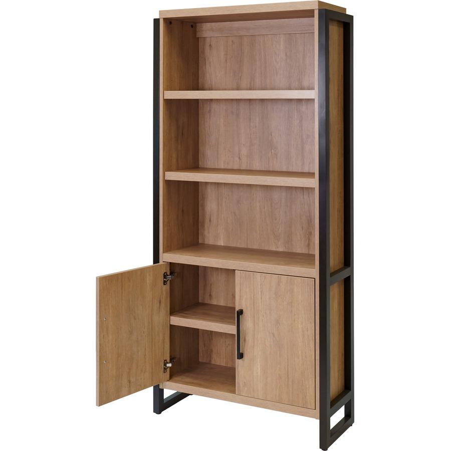 Mason Wood Laminate Bookcase With Doors. Picture 5