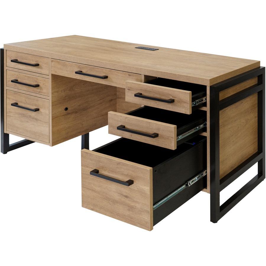 Mason Laminate Double Pedestal Executive Desk. Picture 5