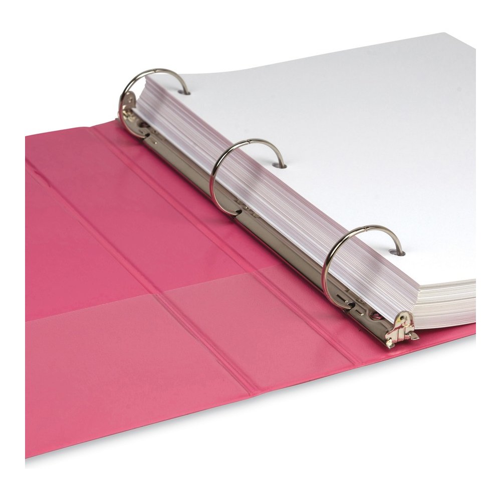 Samsill Earth's Choice Plant-based View Binders - 1 1/2" Binder Capacity - Letter - 8 1/2" x 11" Sheet Size - 3 Ring - Fastener: Round Ring - Chipboard, Polypropylene, Plastic - Berry - Recycled - Bio. Picture 4
