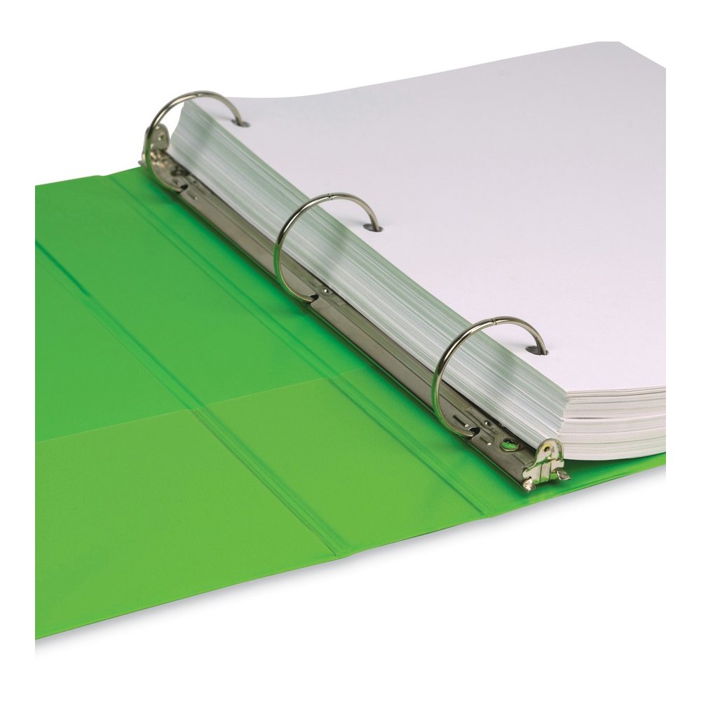 Samsill Earth's Choice Plant-based View Binders - 1 1/2" Binder Capacity - Letter - 8 1/2" x 11" Sheet Size - 3 Ring - Fastener: Round Ring - Chipboard, Polypropylene, Plastic - Lime - Recycled - Bio-. Picture 4