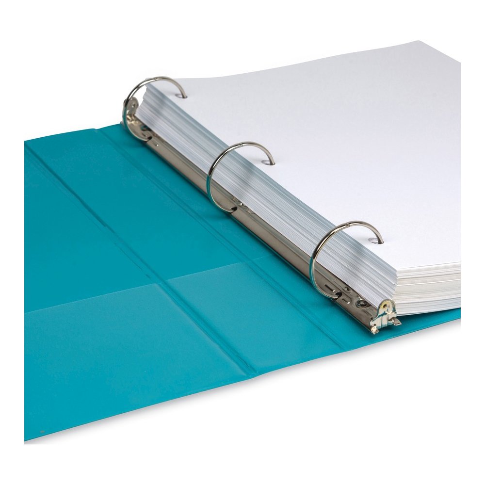 Samsill Earth's Choice Plant-based View Binders - 1 1/2" Binder Capacity - Letter - 8 1/2" x 11" Sheet Size - 3 Ring - Fastener: Round Ring - Chipboard, Polypropylene, Plastic - Turquoise - Recycled -. Picture 4