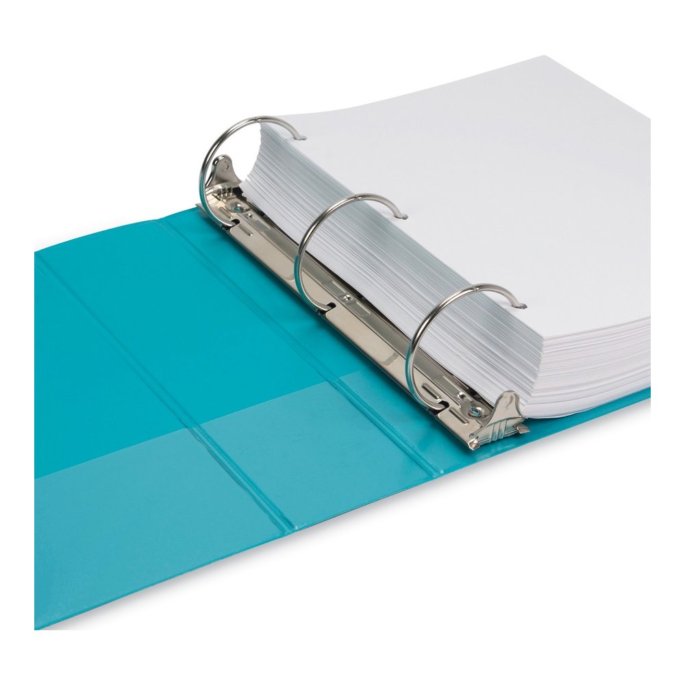 Samsill Earth's Choice Plant-based View Binders - 3" Binder Capacity - Letter - 8 1/2" x 11" Sheet Size - 3 Ring - Fastener: Round Ring - Pocket: 2 - Chipboard, Polypropylene, Plastic - Turquoise - Re. Picture 9