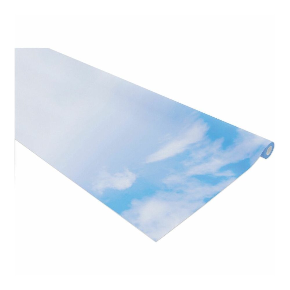 Fadeless Bulletin Board Paper Rolls - Classroom, Door, File Cabinet, School, Home, Office Project, Display, Table Skirting, Party, Decoration - 48"Width x 50 ftLength - 1 Roll - Wispy Clouds - Paper. Picture 4