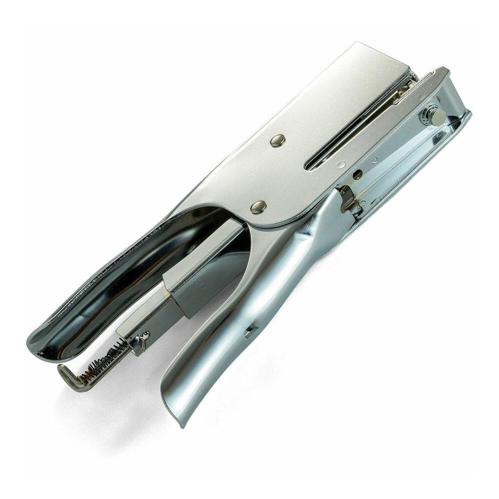 Officemate Plier Stapler - Staple Size: 0.25" , 0.31" - Rear Loading - Silver - Metal - 1 Each. Picture 4
