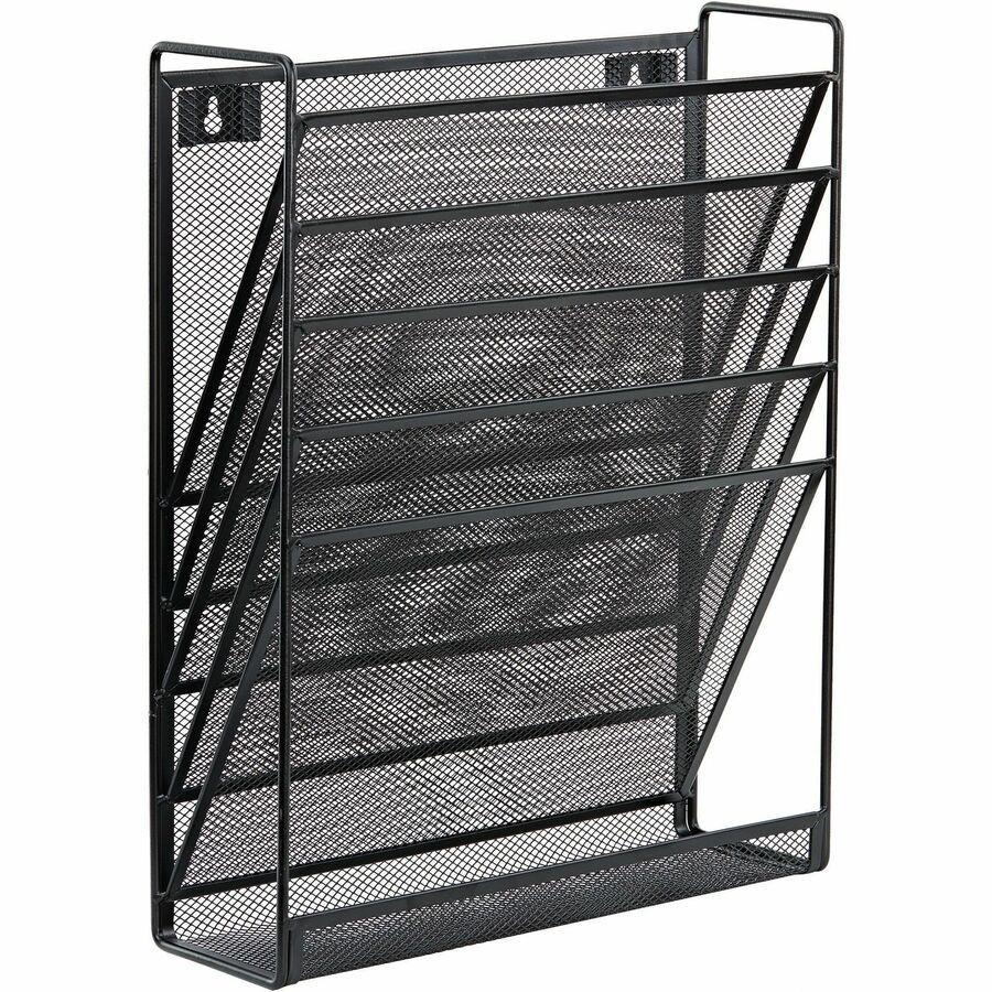 Lorell 5-Pocket Wall File - 5 Pocket(s) - Black - Steel Mesh - 1 Each. Picture 6