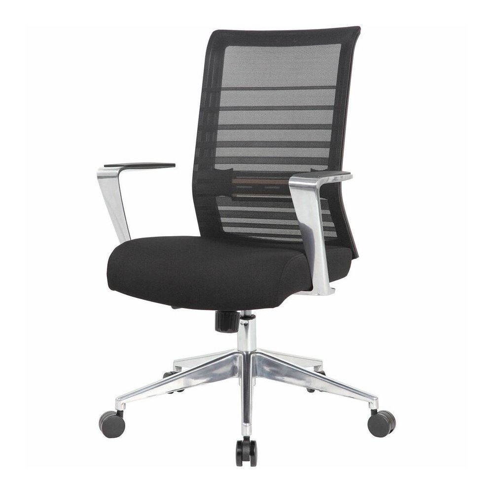Lorell Horizontal Mesh High-Back Conference Chair - Black Seat Color - Fabric, Molded Foam Seat Material - Mesh Back Material - High Back - 1 Each. Picture 5