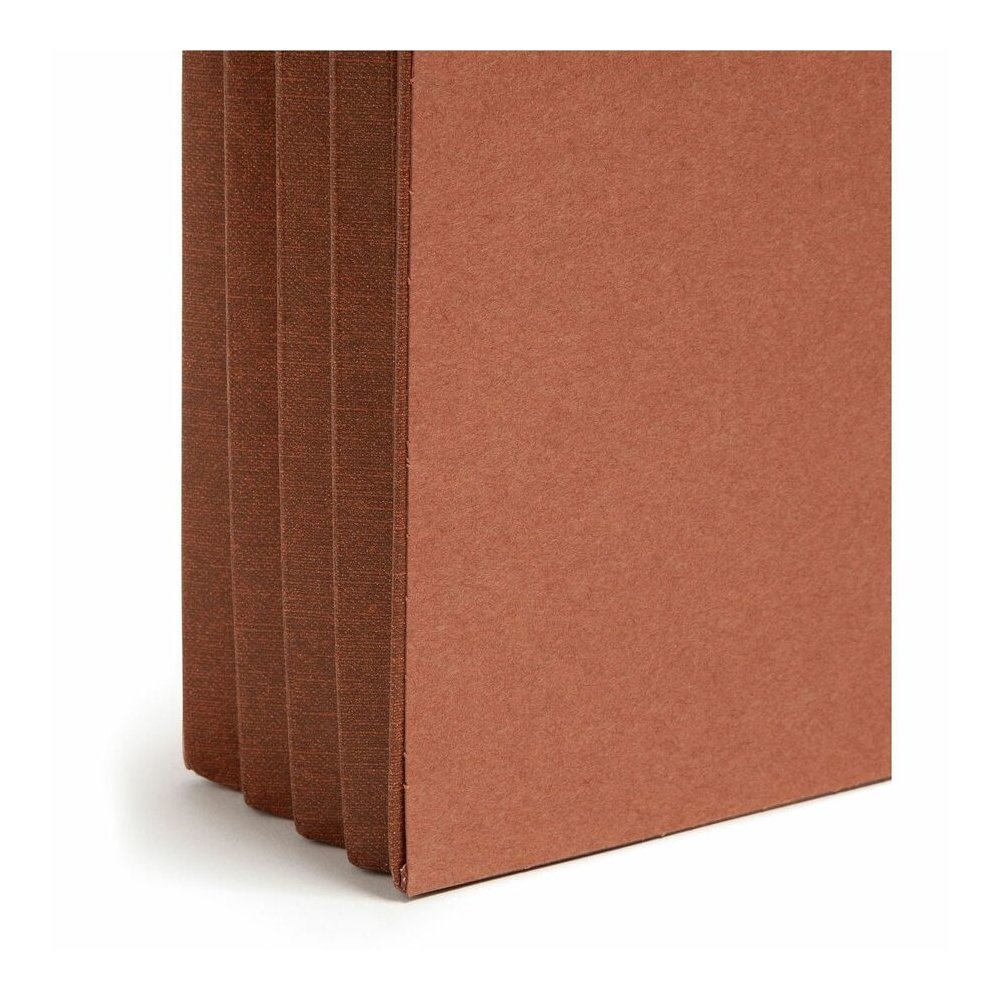 Smead TUFF Straight Tab Cut Legal Yes File Pocket - 8 1/2" x 14" - 3 1/2" Expansion - 16.5 pt. - 2 Plys - Redrope - Rip Resistant, Tear Resistant, Reinforced Tab, Heavyweight Cover - 30% Recycled - 10. Picture 5