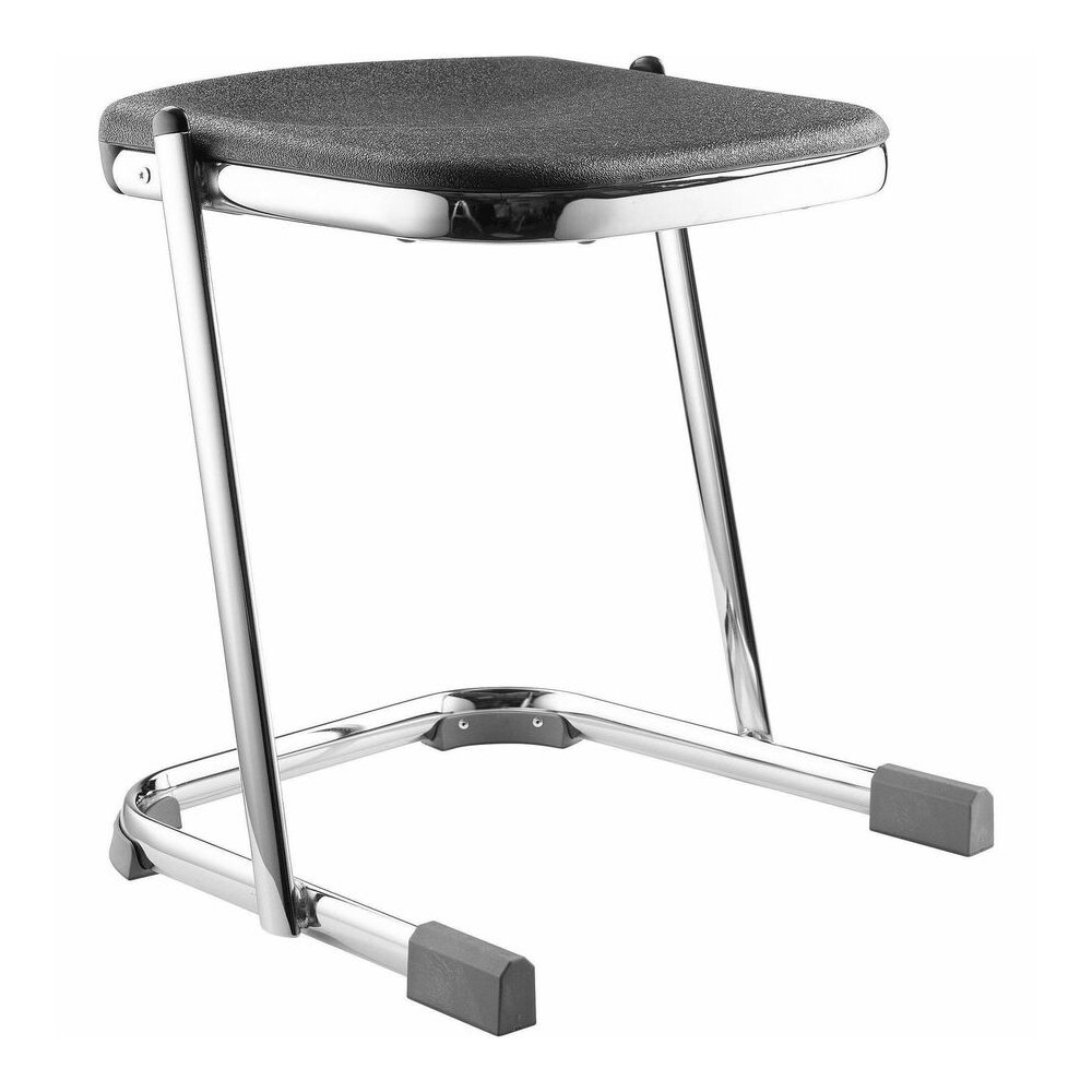 National Public Seating 6600 Series Elephant Z-Stool - Black Seat Color - Polypropylene Seat Material - Chrome Frame Color - Steel Frame Material - Sled, U-Style Base - Thermoplastic Polyurethane (TPU. Picture 6