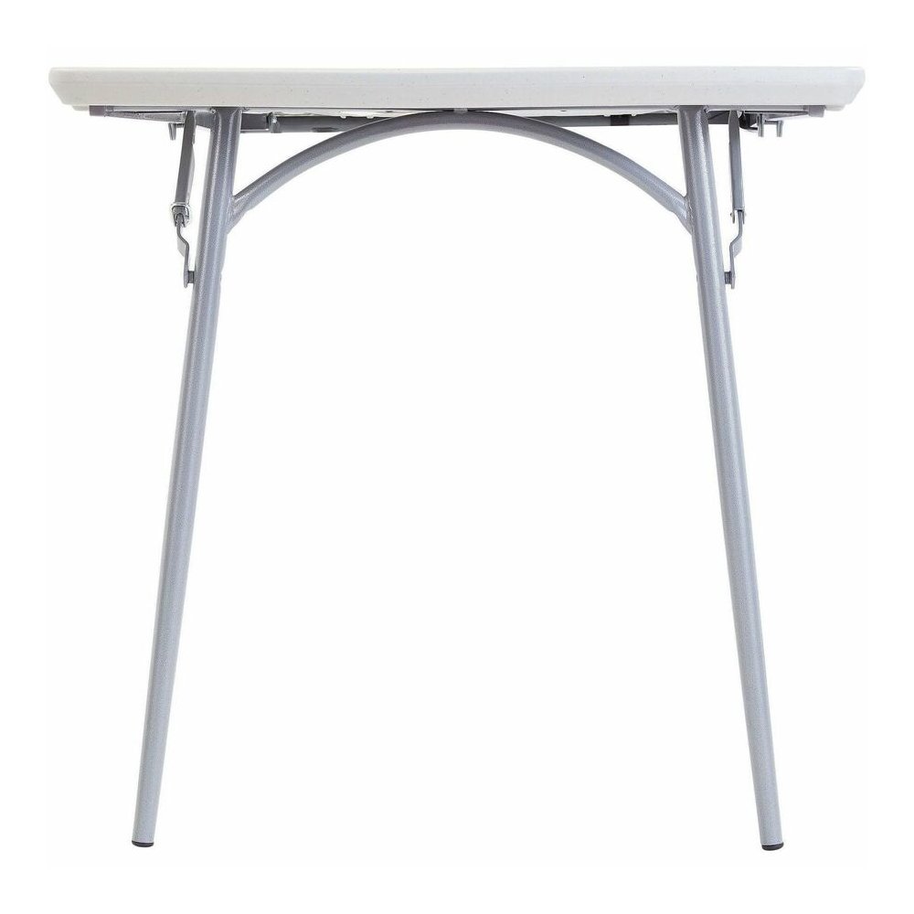 National Public Seating Banquet Fold-In-Half Tables - Speckled Gray Top - Round Tube Leg Base - 4 Legs - 700 lb Capacity - 71.80" Table Top Length x 30" Table Top Width - 29.50" Height - Room, Indoor,. Picture 5