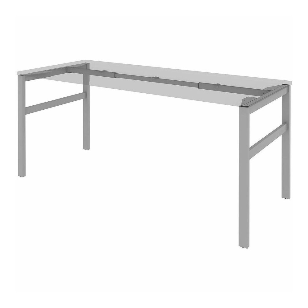 Lorell Table Base - Powder Coated H-shaped, Silver Base - 28.50" Height x 71.60" Width x 29.10" Depth - Metal Base Material - 1 Each. Picture 6