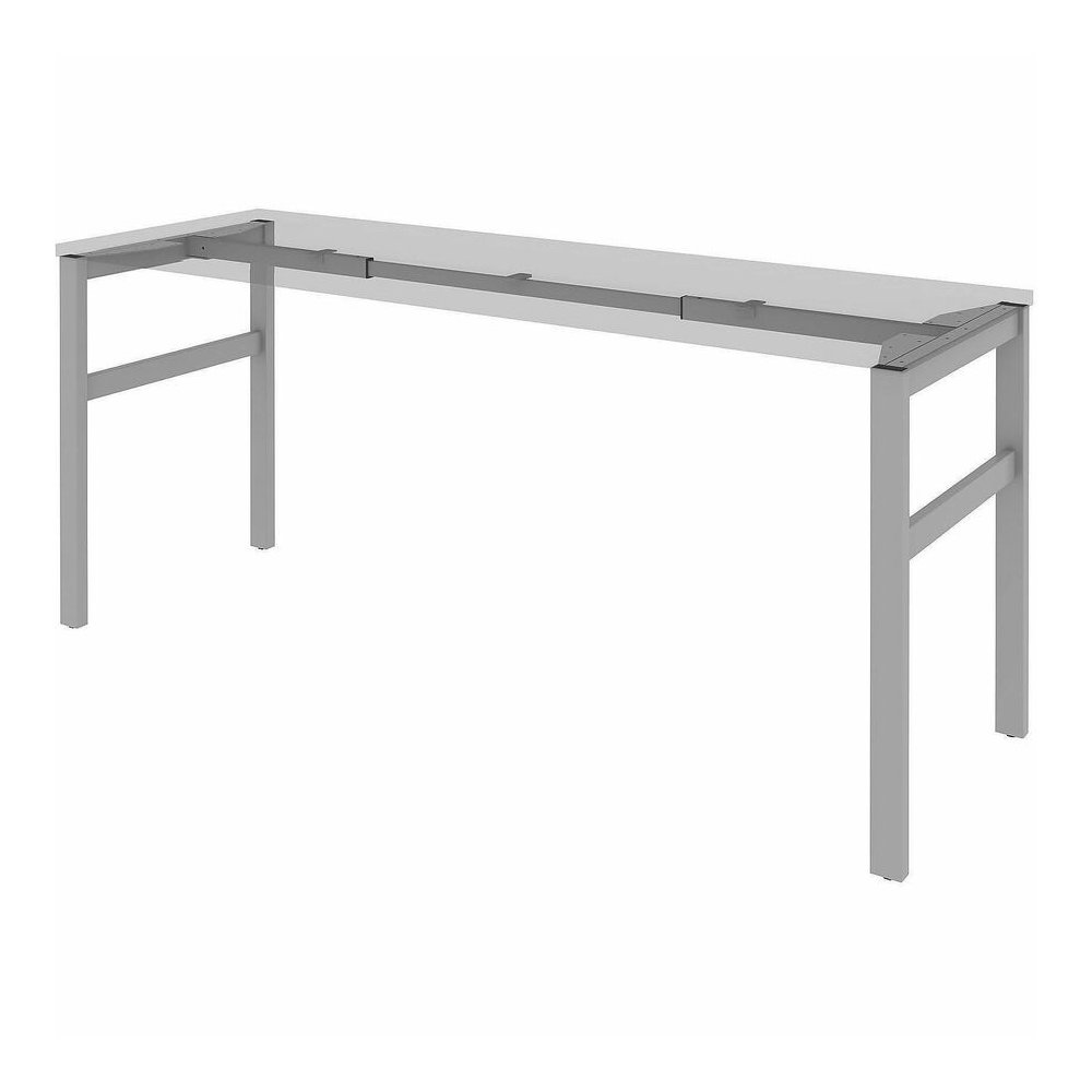Lorell Table Base - Powder Coated H-shaped, Silver Base - 28.50" Height x 71.60" Width x 23.20" Depth - Metal Base Material - 1 Each. Picture 5