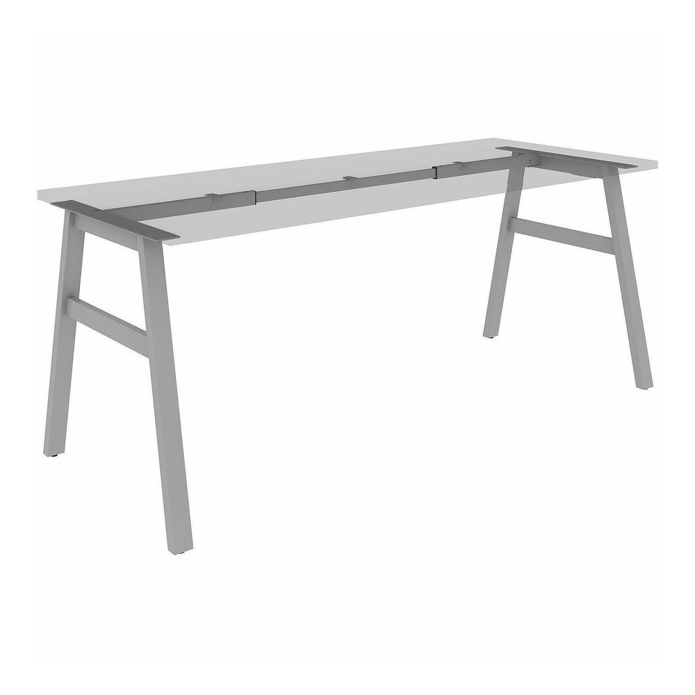 Lorell Table Base - Powder Coated A-shaped, Silver Base - 28.50" Height x 71.60" Width x 29.10" Depth - Metal Base Material - 1 Each. Picture 5