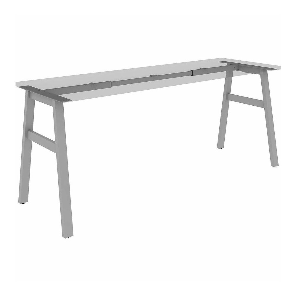 Lorell Table Base - Powder Coated A-shaped, Silver Base - 28.50" Height x 71.60" Width x 23.20" Depth - Metal Base Material - 1 Each. Picture 5