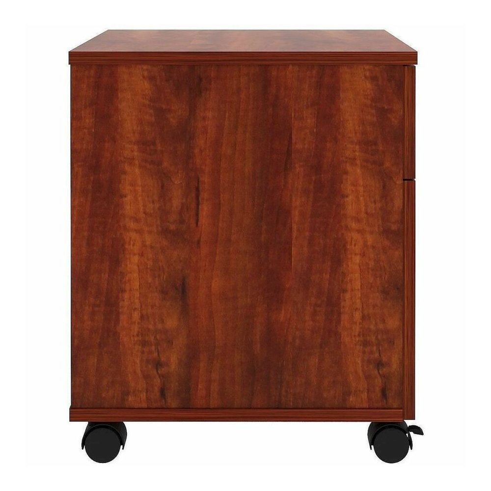 Lorell File Cabinet - for File, Box - Mobility - Cherry. Picture 5