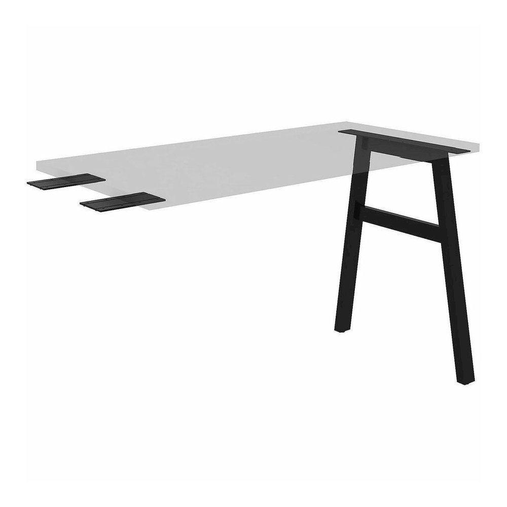 Lorell Adjustable Table Leg Bases & Returns - Assembly Required - Black - 1 / Each. Picture 6