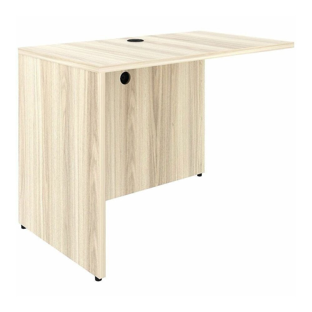 Lorell Essentials Rectangular Return Shell - Rectangle - 1" Thickness Table Top, 29.5" Height x 42" Width x 24" Depth Return Shell - Material: Laminate, Metal - Finish: Modern Elm - Laminate, Modern E. Picture 5
