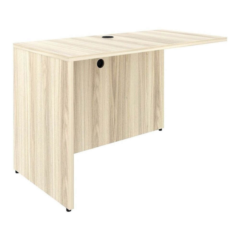 Lorell Essentials Rectangular Return Shell - Rectangle - 1" Thickness Table Top, 29.5" Height x 48" Width x 24" Depth Return Shell - Material: Laminate, Metal - Finish: Modern Elm - Laminate, Modern E. Picture 5