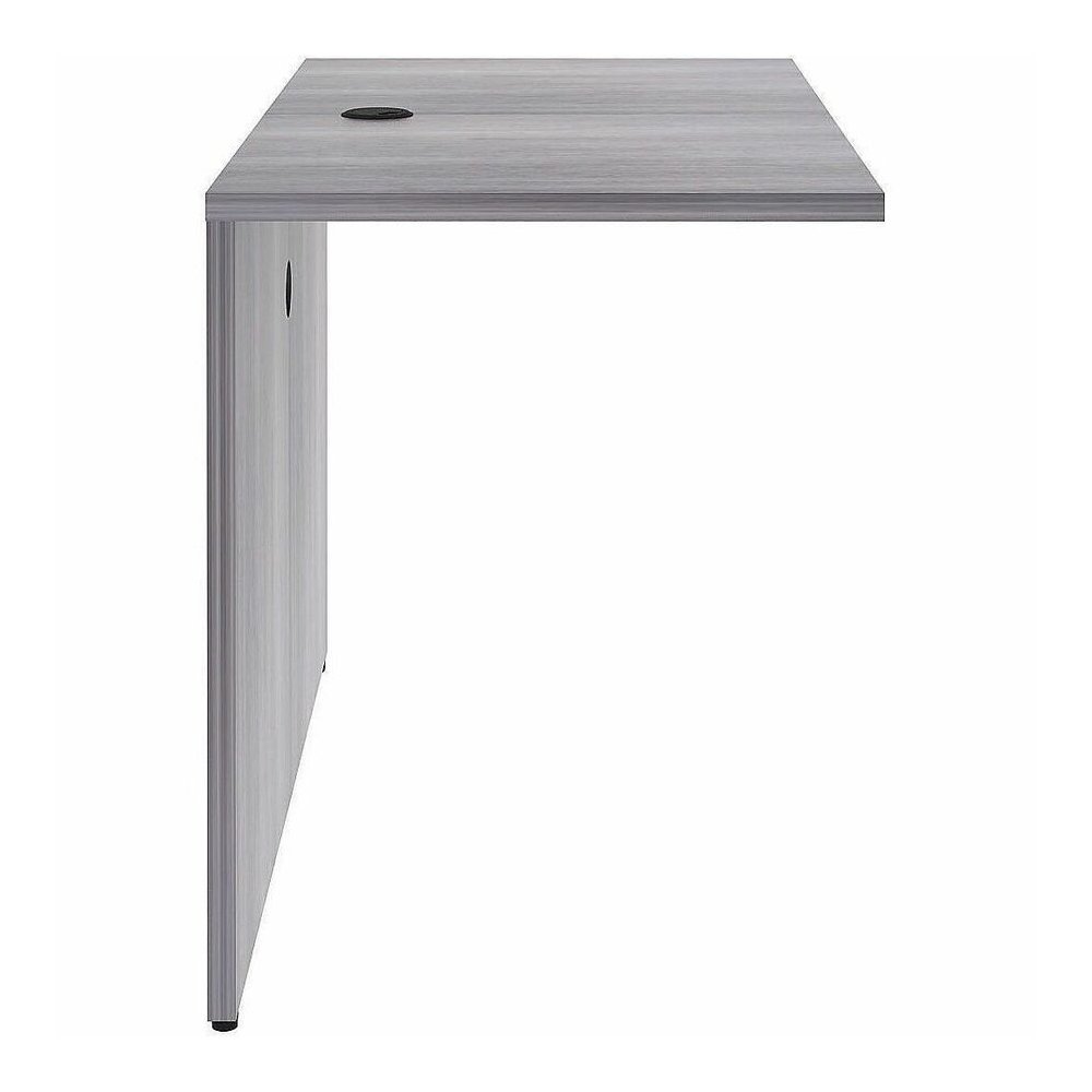 Lorell Weathered Charcoal Laminate Desking - 29.5" Height x 42" Width x 24" Depth, 1" Thickness Top - Finish: Weathered Charcoal - Weathered Charcoal, Laminate Table Top - Laminated, Cam Lock, Durable. Picture 5