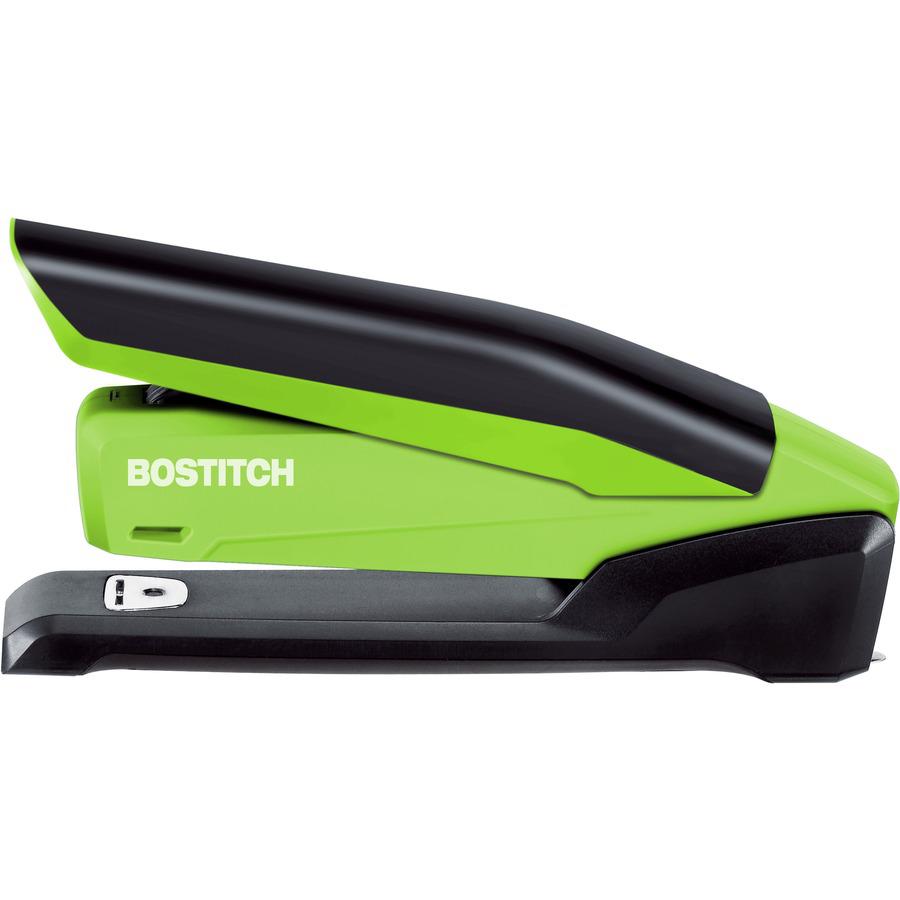 Bostitch InPower Spring-Powered Antimicrobial Desktop Stapler - 20 Sheets Capacity - 210 Staple Capacity - Full Strip - 1 Each - Green. Picture 6