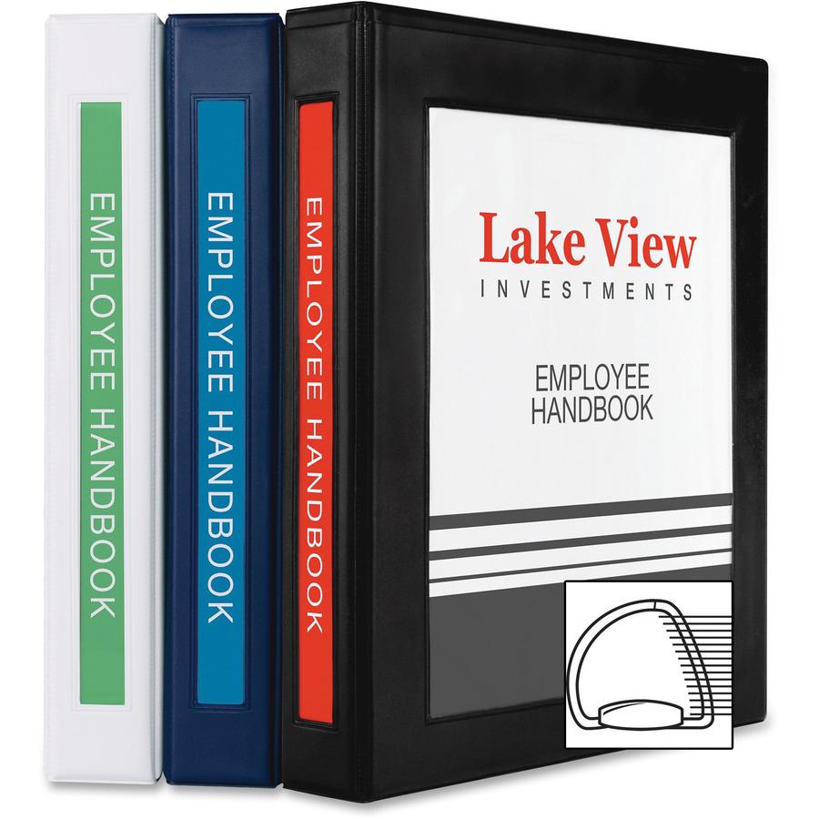 Avery&reg; Heavy-Duty Framed View 3-Ring Binder - 1 1/2" Binder Capacity - Letter - 8 1/2" x 11" Sheet Size - 400 Sheet Capacity - 3 x Ring Fastener(s) - 2 Pocket(s) - Vinyl - Recycled - Pocket, Heavy. Picture 3