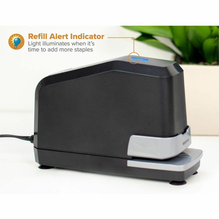 Bostitch B8 Impulse 45 Electric Stapler - 45 of 20lb Paper Sheets Capacity - 210 Staple Capacity - Full Strip - 1/4" Staple Size - 1 Each - Black. Picture 7