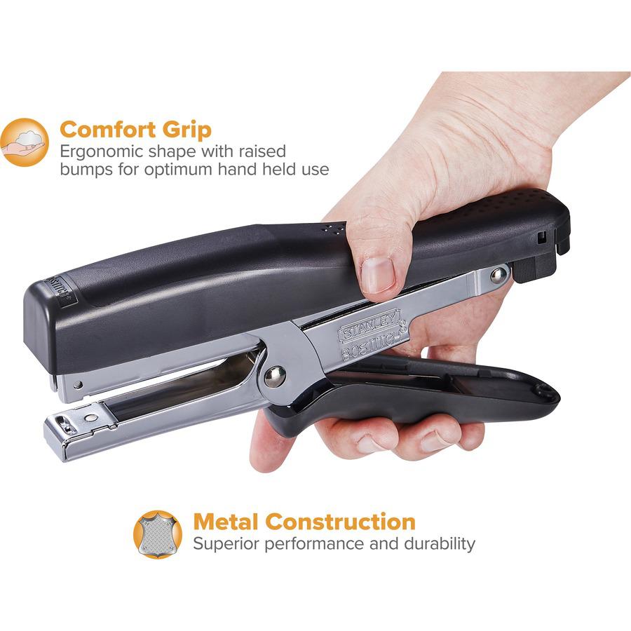 Bostitch B8 Xtreme Duty Plier Stapler - 45 of 20lb Paper Sheets Capacity - 210 Staple Capacity - Full Strip - 1/4" , 3/8" Staple Size - 1 Each - Black. Picture 5