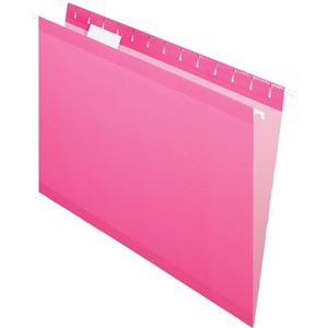 Pendaflex 1/5 Tab Cut Legal Recycled Hanging Folder - 8 1/2" x 14" - Pink - 10% Recycled - 25 / Box. Picture 3