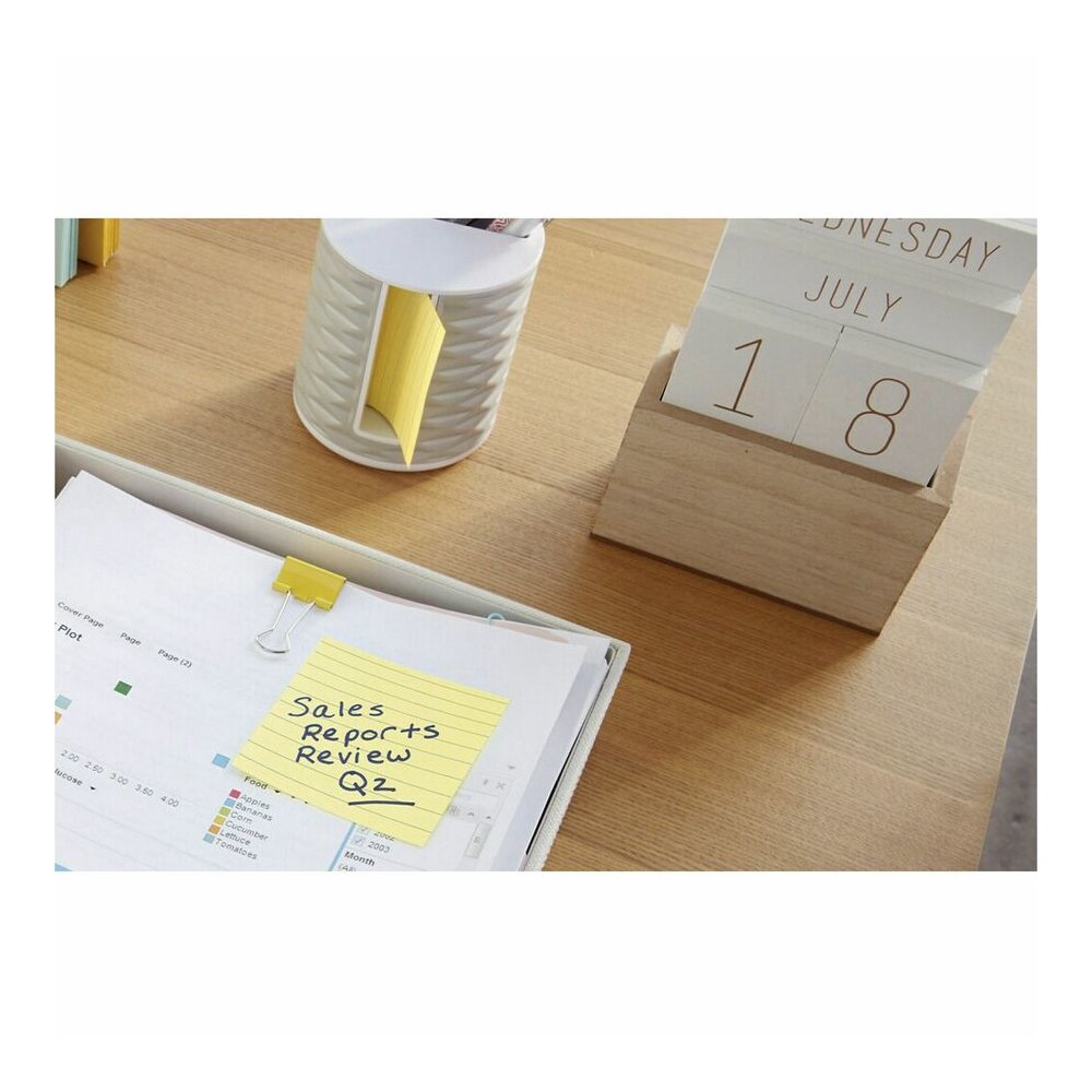 Post-it&reg; Original Lined Notes, Canary Yellow, 3" x 5" , 100 Sheets/Pad, 12 Pads/PK - 1200 x Canary Yellow - 3" Flag/Note Width x 5" Flag/Note Length - Rectangle - 100 Sheets per Pad - Ruled - Cana. Picture 5