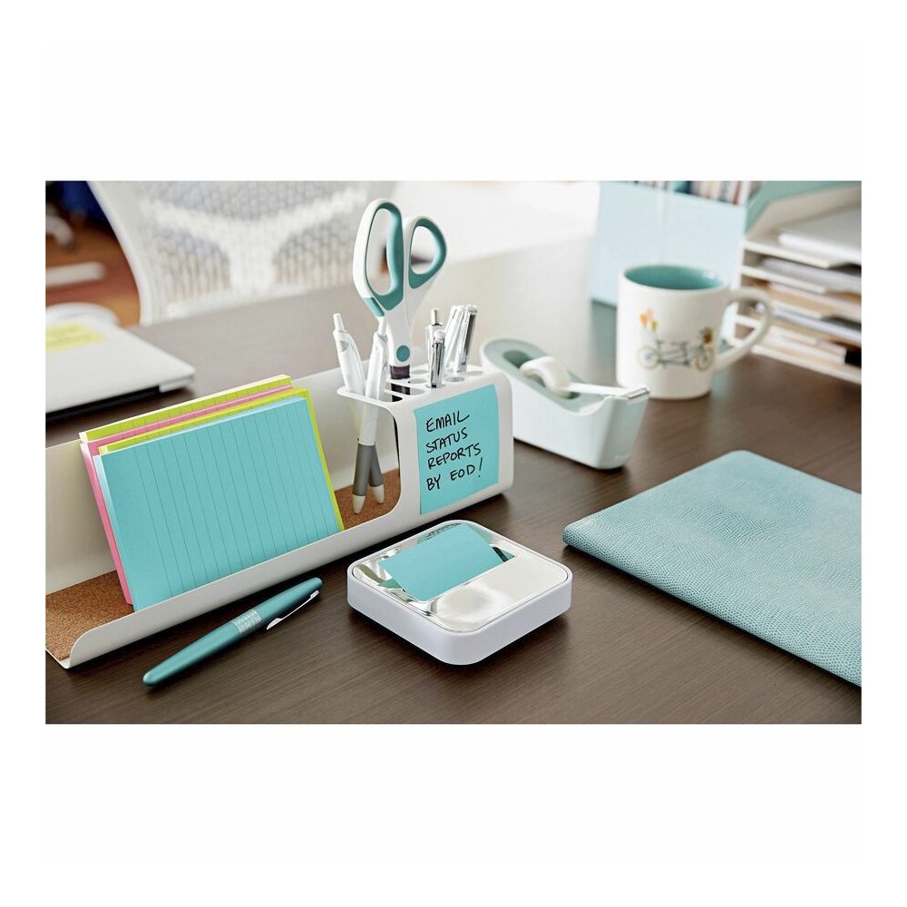 Post-it&reg; Dispenser Notes - 1200 - 3" Flag/Note Width x 3" Flag/Note Length - Square - 100 Sheets per Pad - Unruled - Limeade, Citron, Blue Paradise - Paper - Pop-up, Refillable, Self-adhesive, Rep. Picture 7