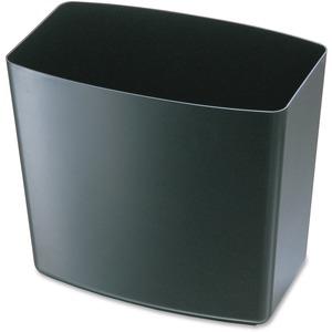 Officemate 2200 Series Wastebasket - 5 gal Capacity - 12.5" Height x 13.8" Width x 8.4" Depth - Black - 1 Each. Picture 2
